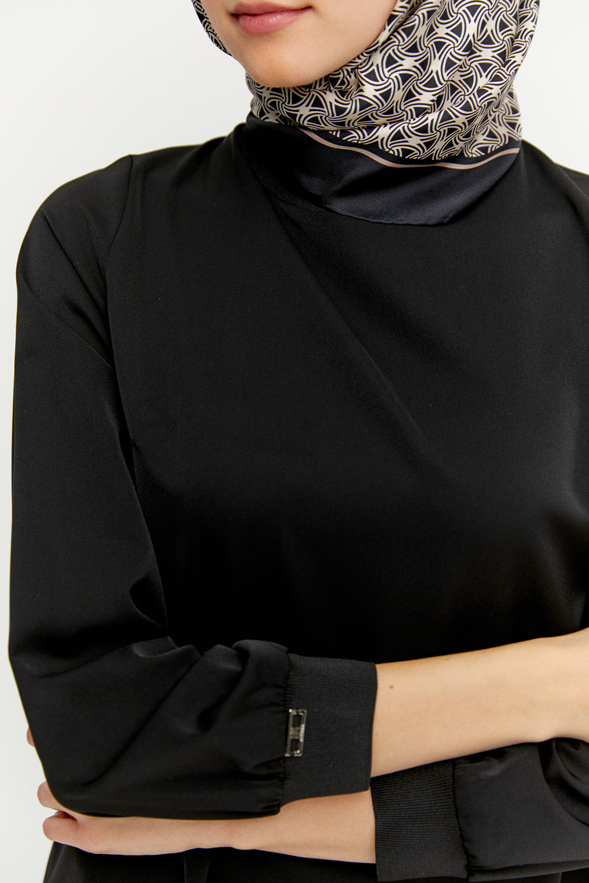 Ribanalı Krep Basic Tunik