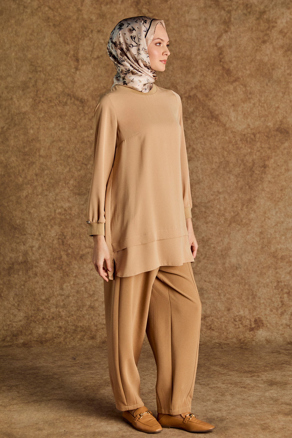 Ribanalı Krep Basic Tunik