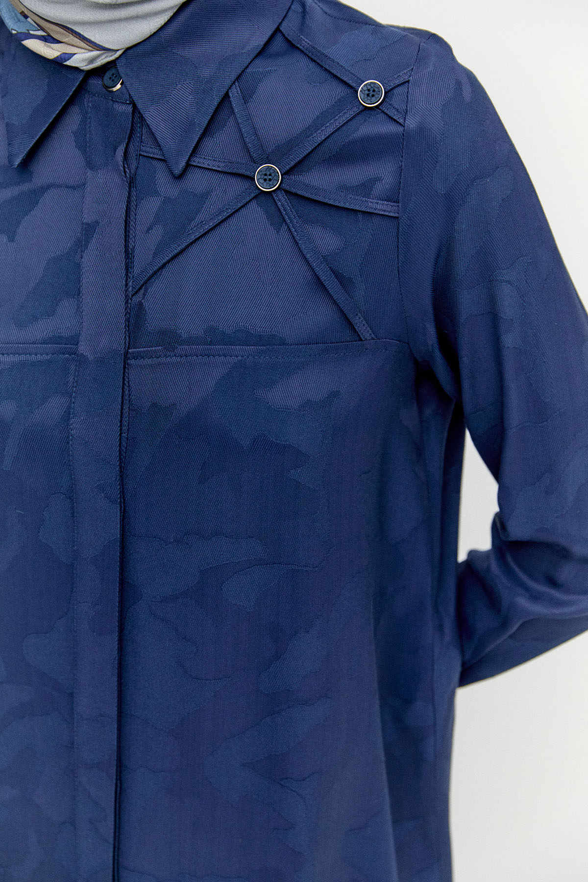 Desenli Jakarlı Tunik, Tesettür Giyim