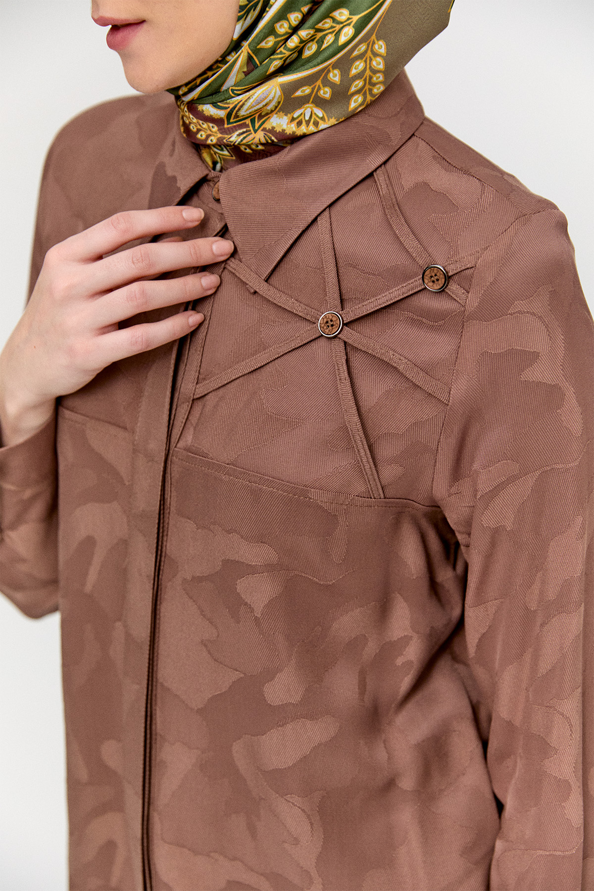 Desenli Jakarlı Tunik, Tesettür Giyim