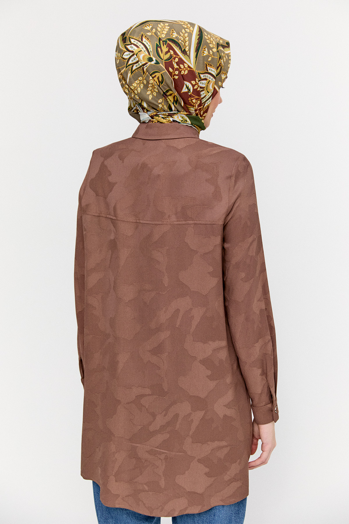 Desenli Jakarlı Tunik, Tesettür Giyim