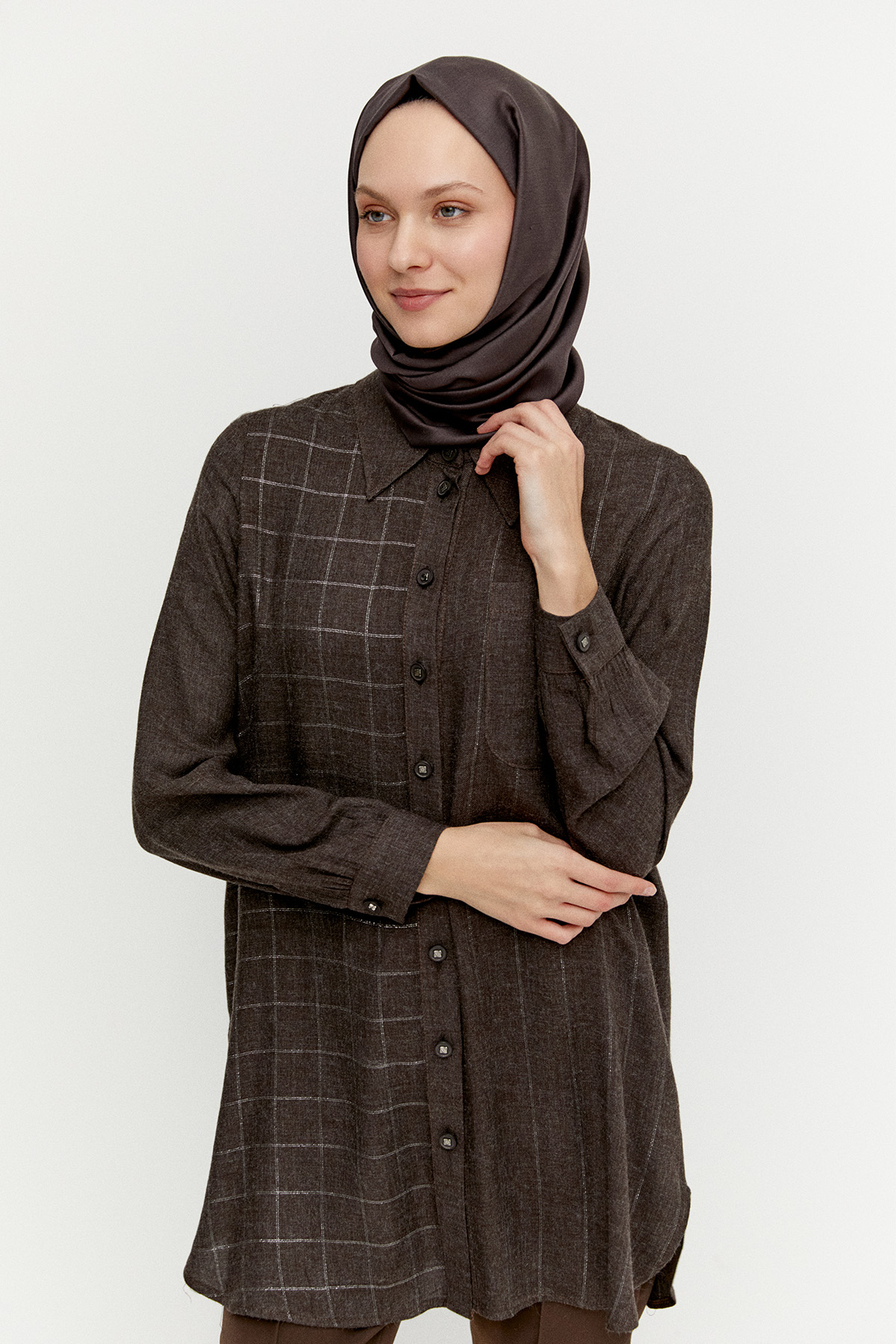 Simli Çizgili Tunik