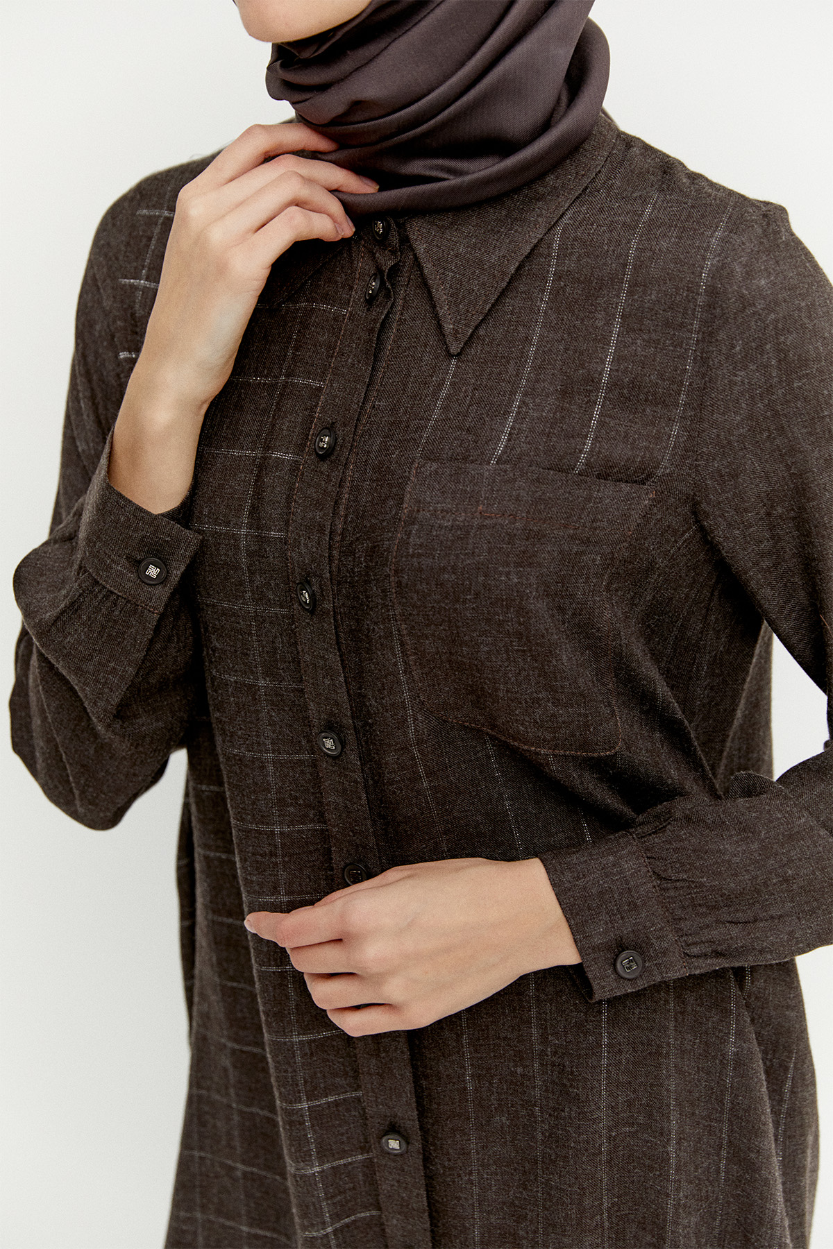 Simli Çizgili Tunik