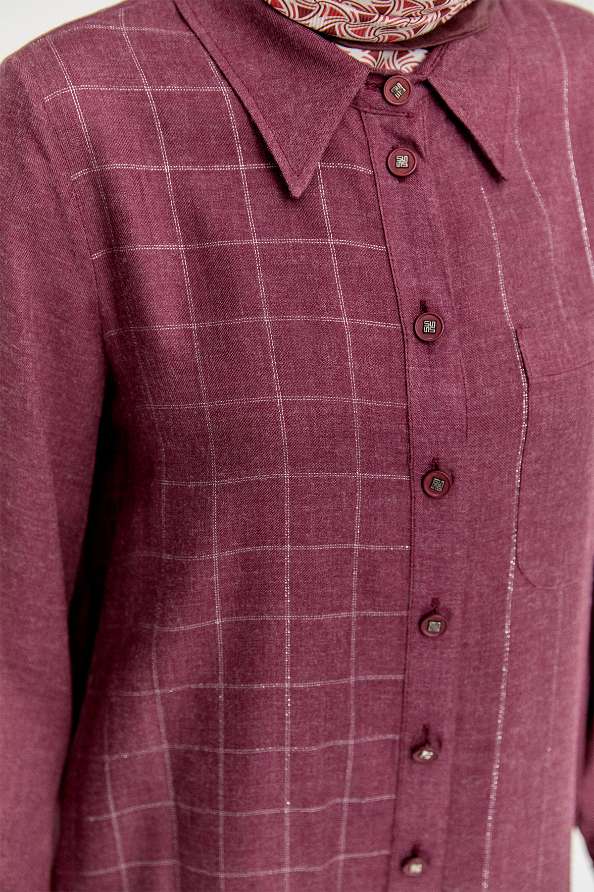 Simli Çizgili Tunik, Tesettür Giyim