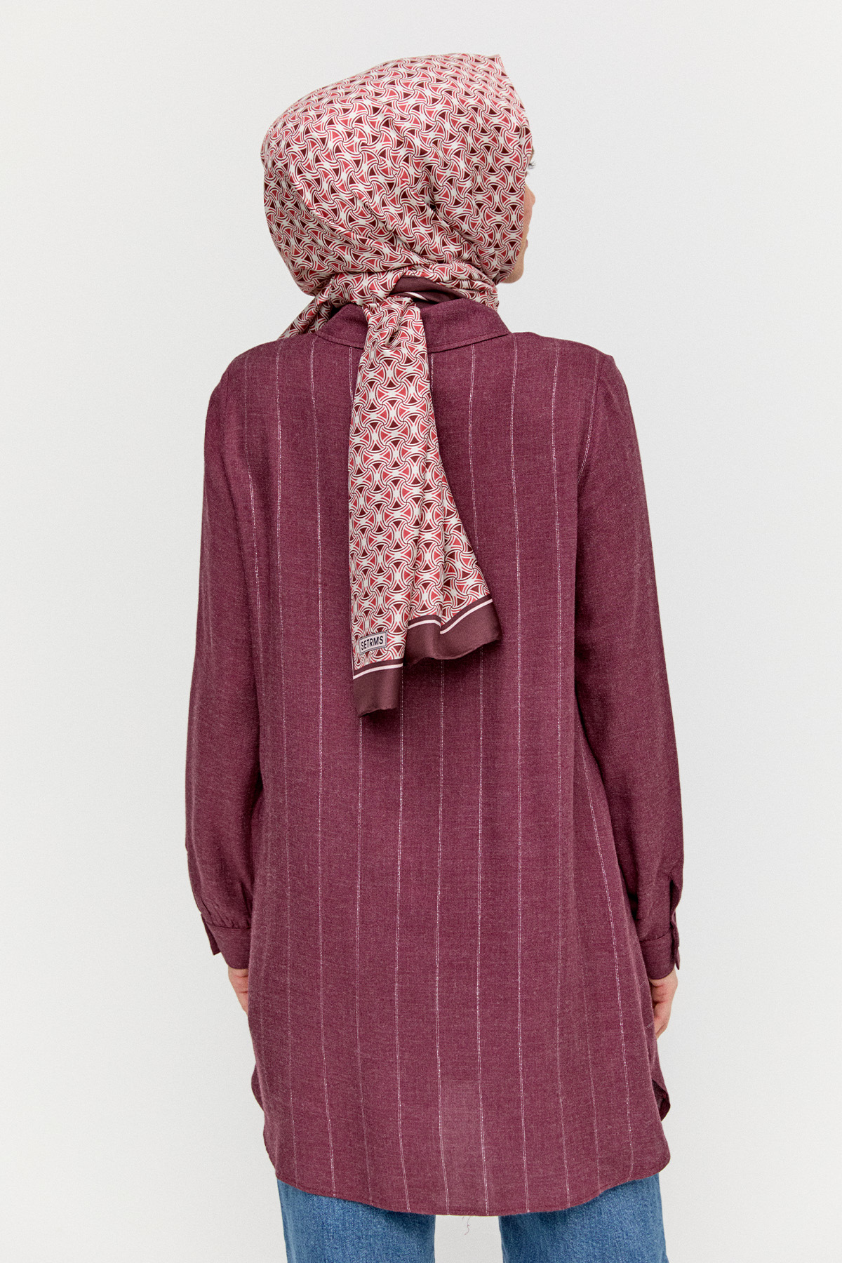 Simli Çizgili Tunik, Tesettür Giyim