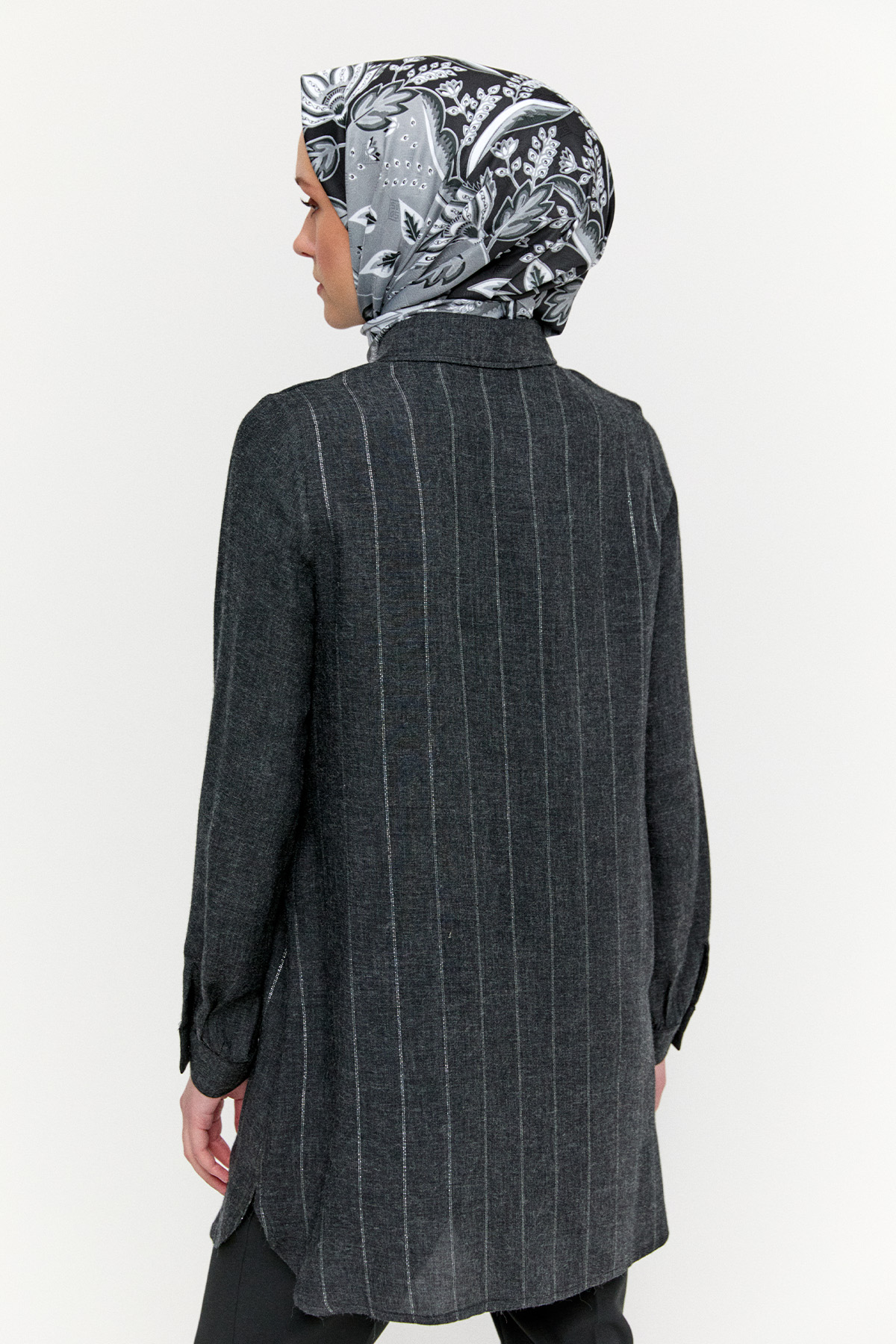 Simli Çizgili Tunik, Tesettür Giyim