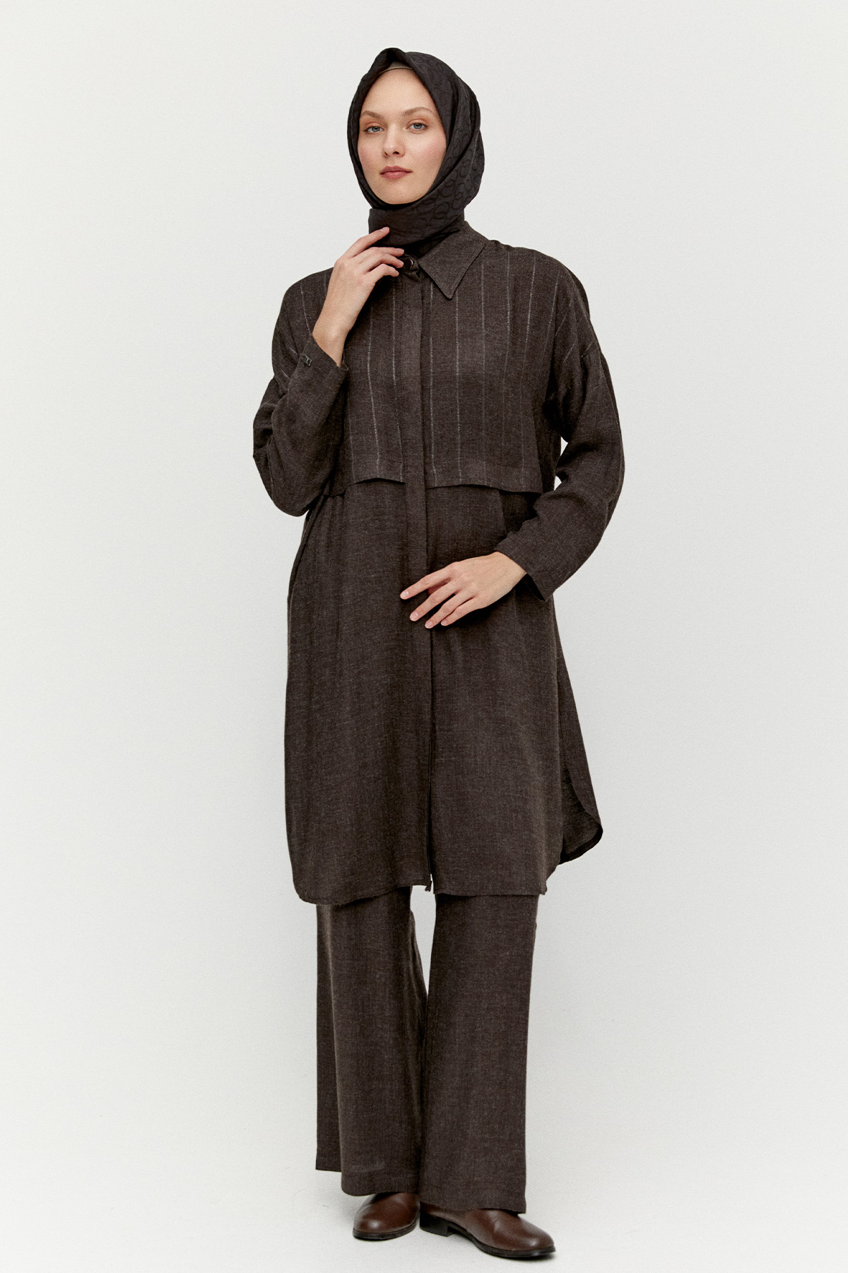 Yün Dokulu Melanjlı Tunik