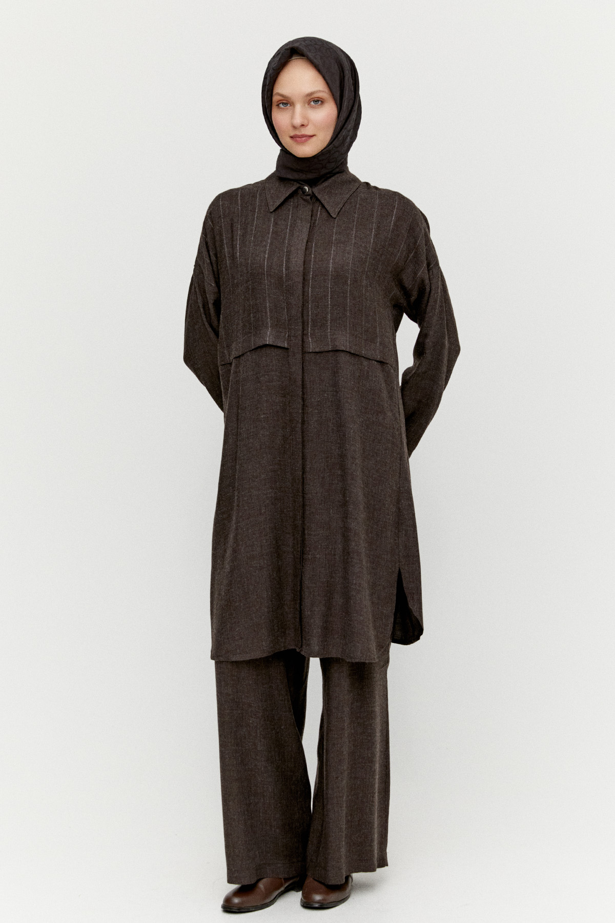 Yün Dokulu Melanjlı Tunik