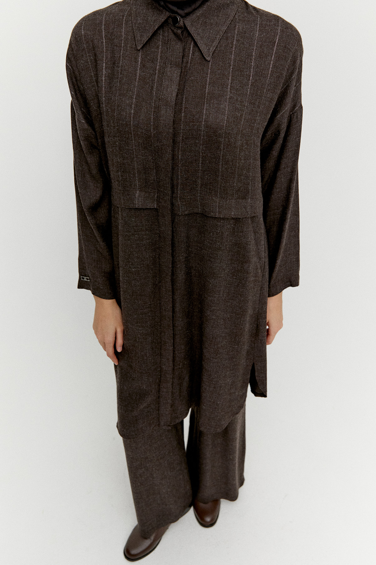 Yün Dokulu Melanjlı Tunik