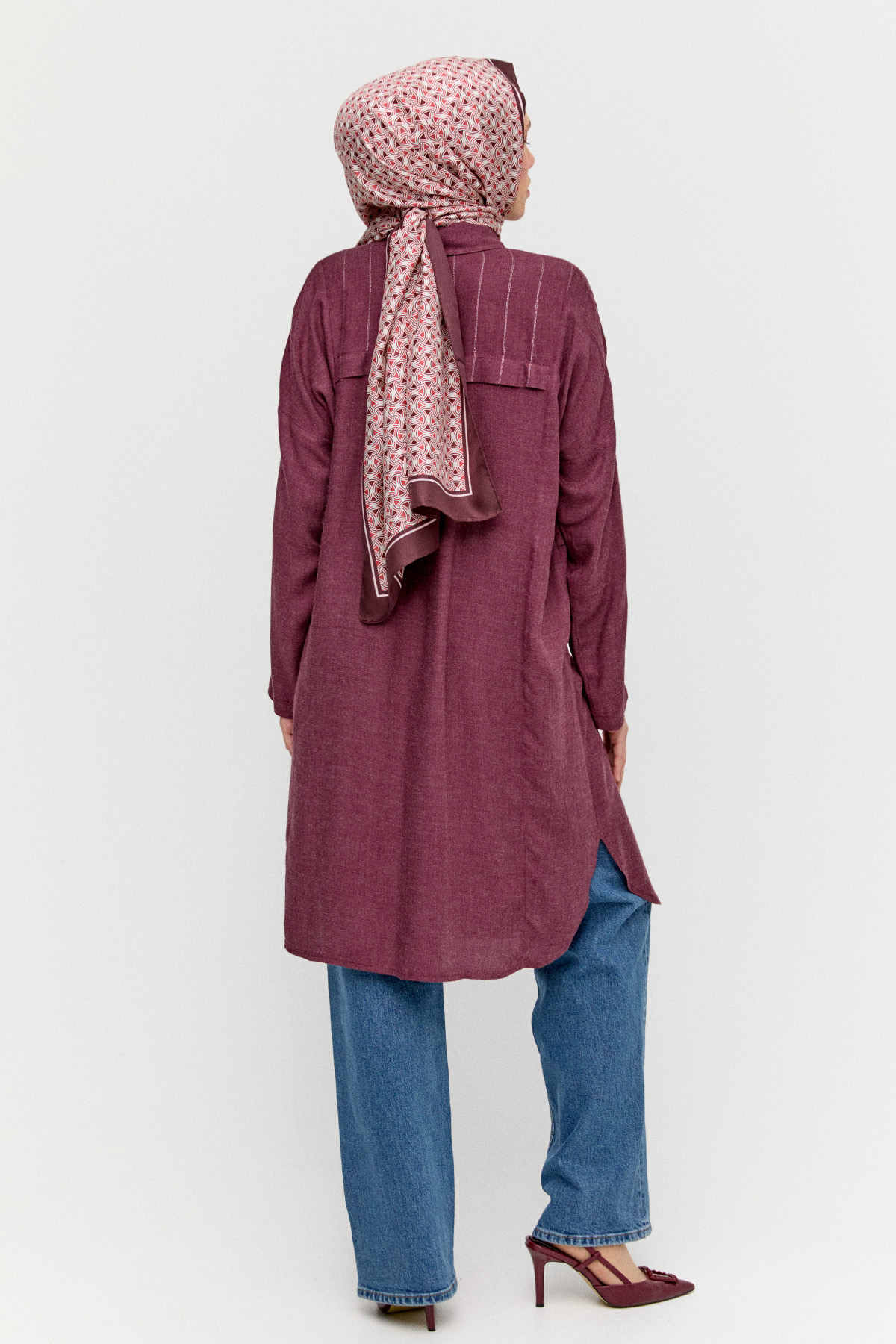 Yün Dokulu Melanjlı Tunik, Tesettür Giyim