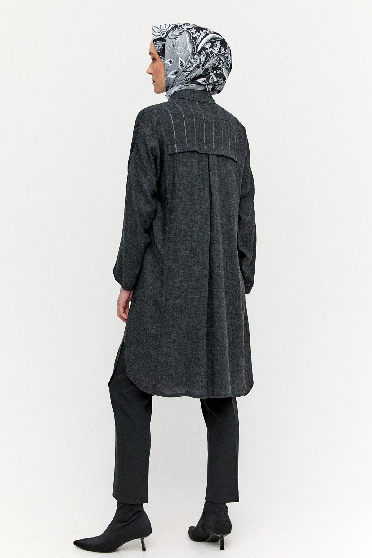 Yün Dokulu Melanjlı Tunik, Tesettür Giyim