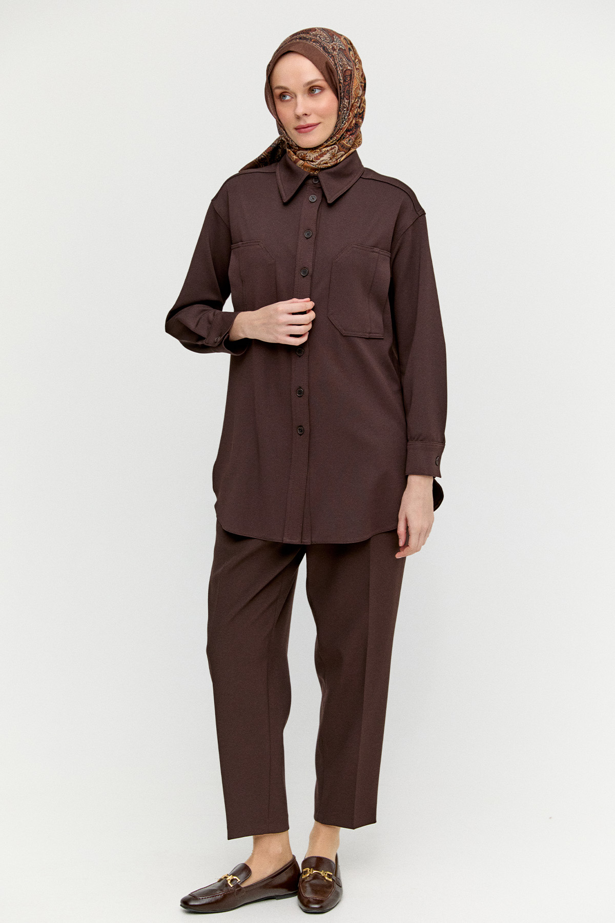 Çift Cepli Oversize Tunik, Tesettür Giyim