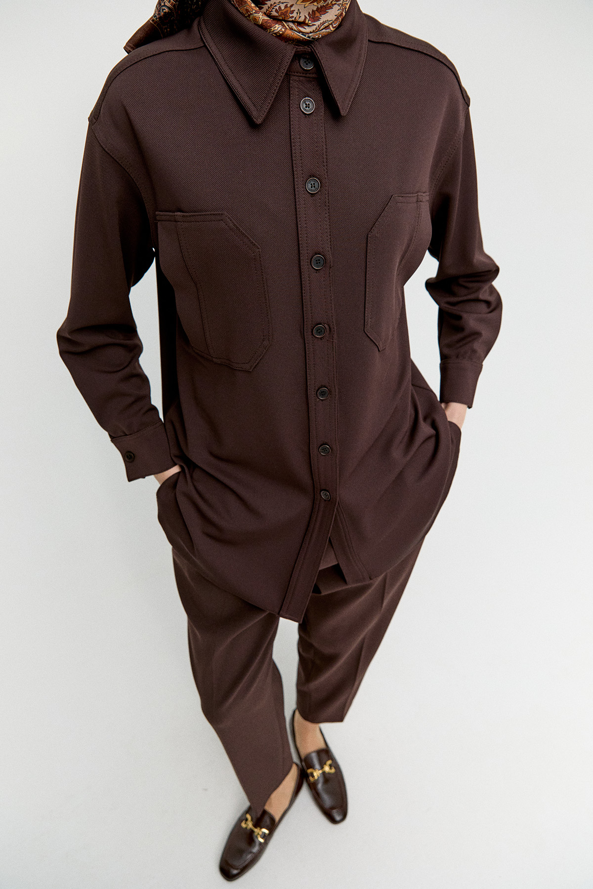 Çift Cepli Oversize Tunik, Tesettür Giyim