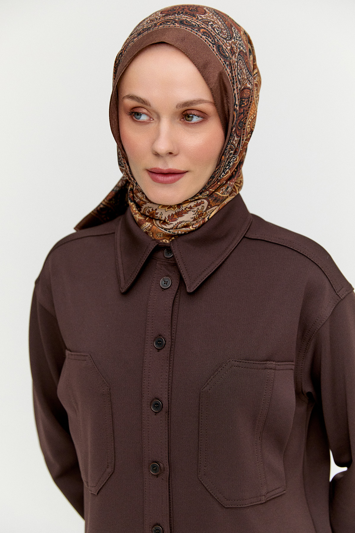 Çift Cepli Oversize Tunik, Tesettür Giyim