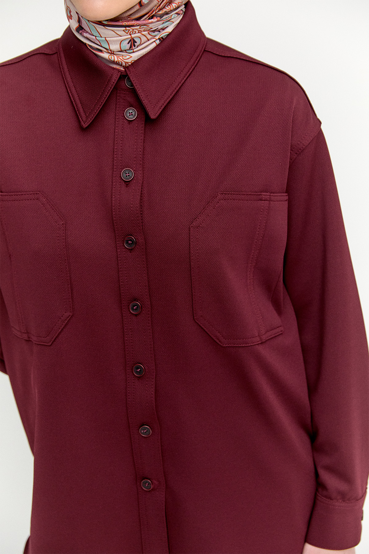 Çift Cepli Oversize Tunik, Tesettür Giyim