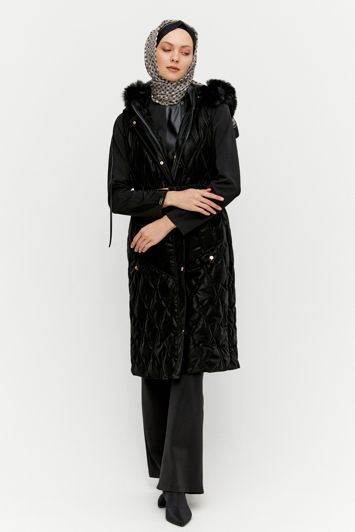 Büyük Beden Kapitone Yelek