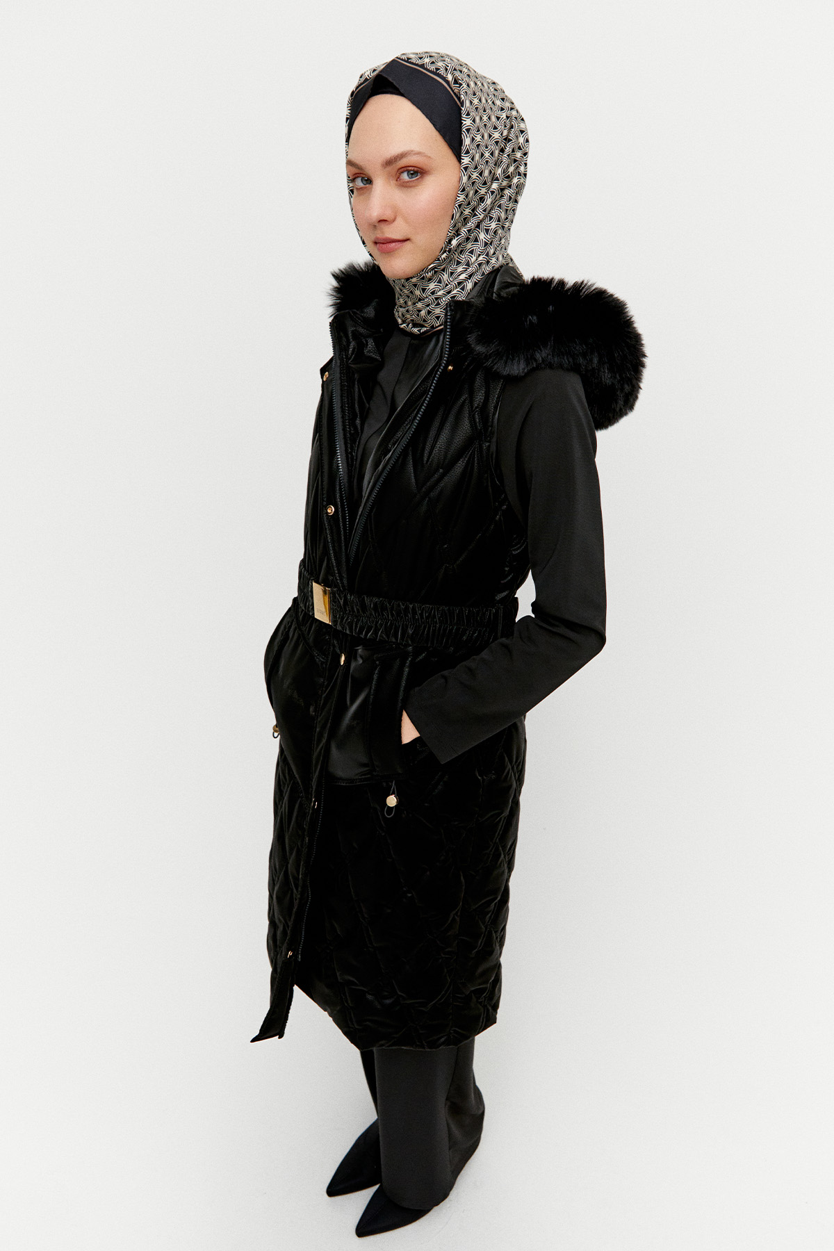 Büyük Beden Kapitone Yelek