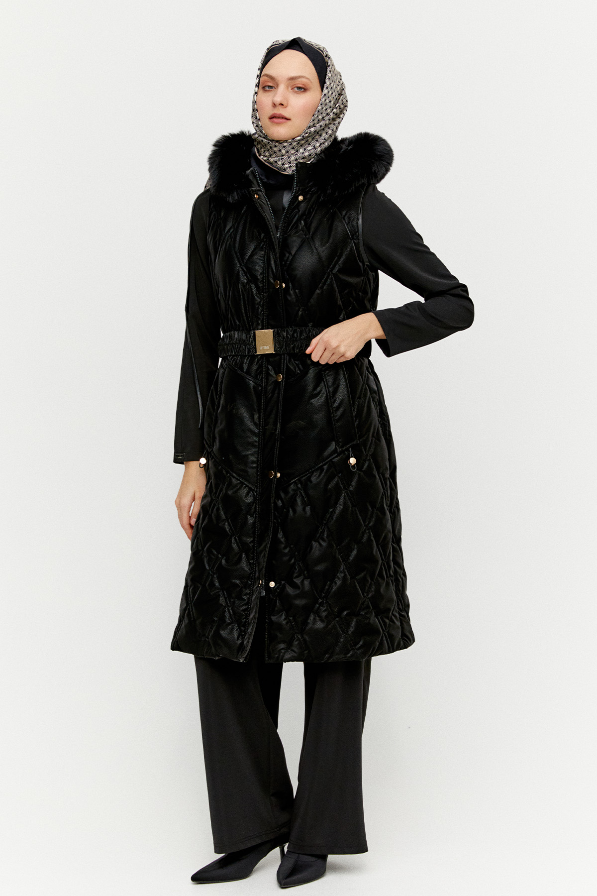 Büyük Beden Kapitone Yelek