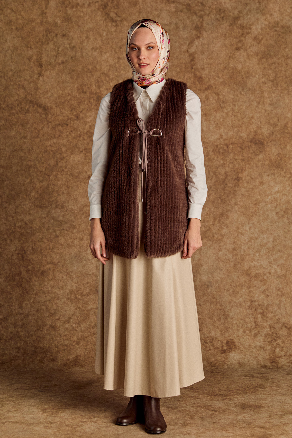 Dikişli Suni Kürk Yelek