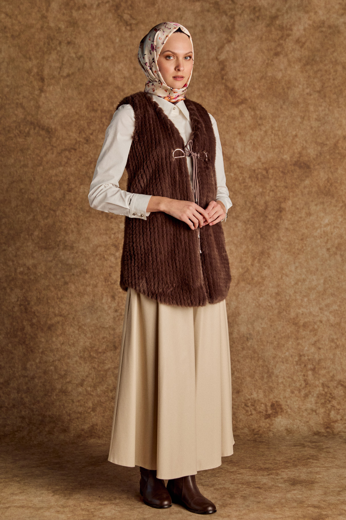 Dikişli Suni Kürk Yelek