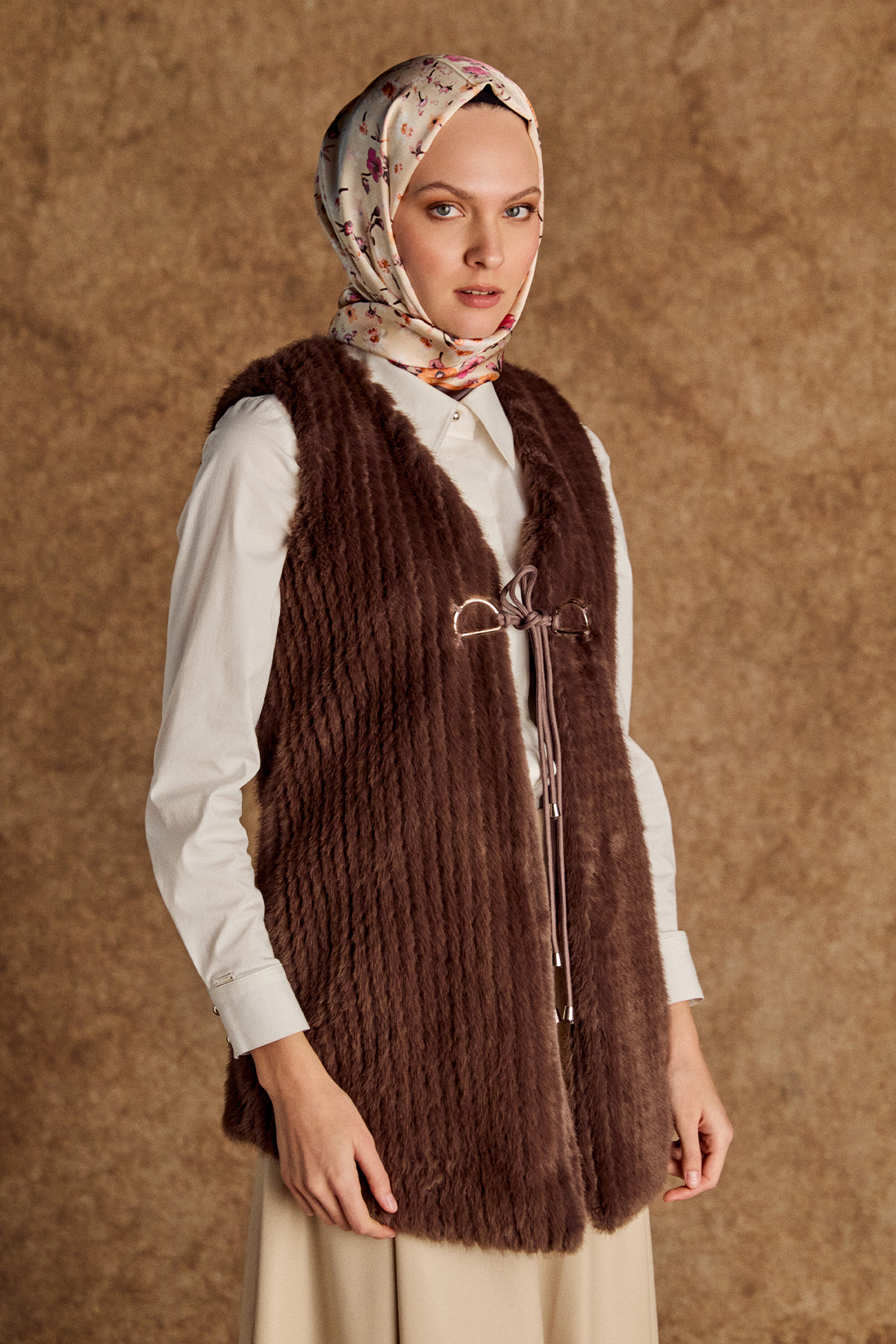 Dikişli Suni Kürk Yelek