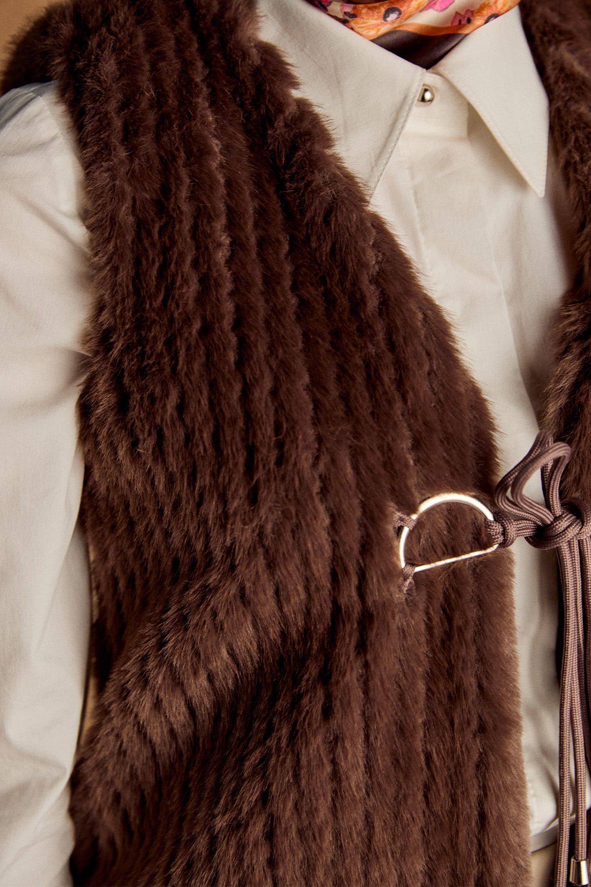 Dikişli Suni Kürk Yelek