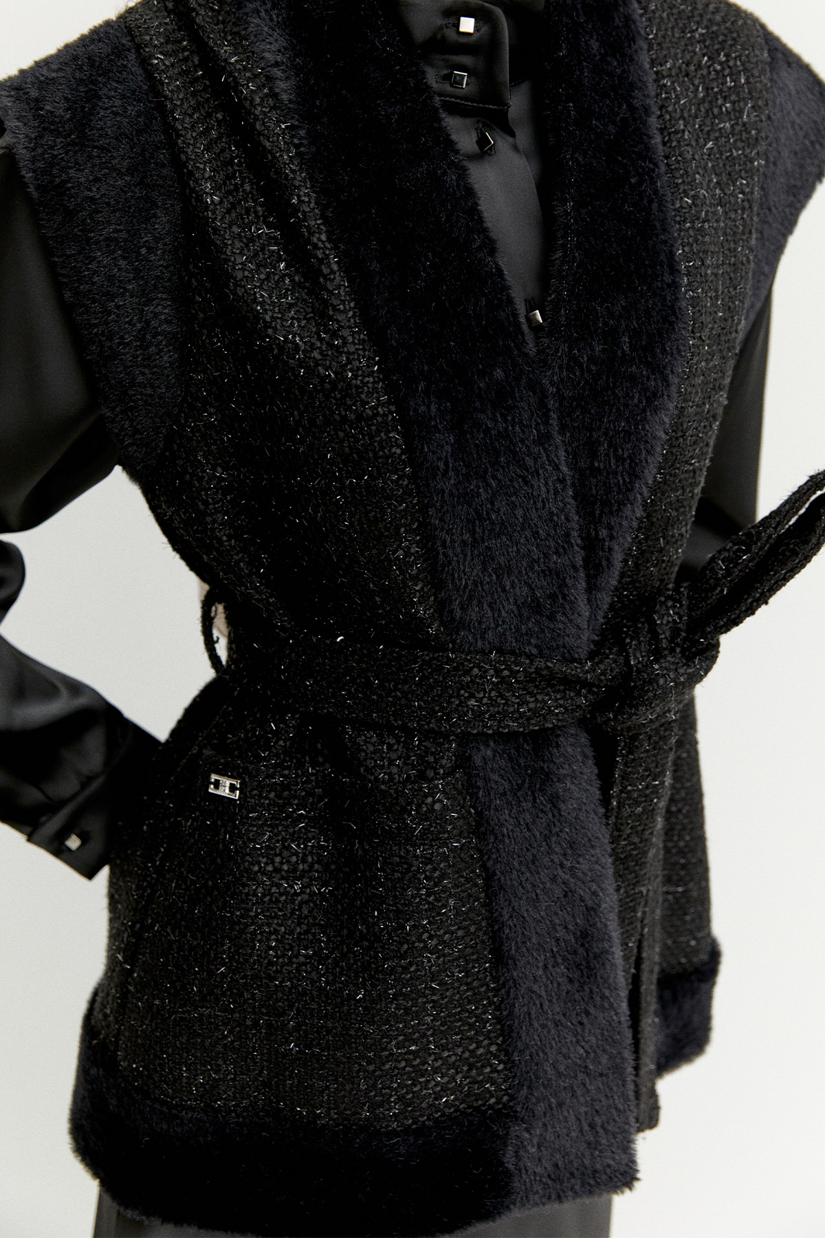 Şal Yakalı Tüvit Yelek, Tesettür Giyim