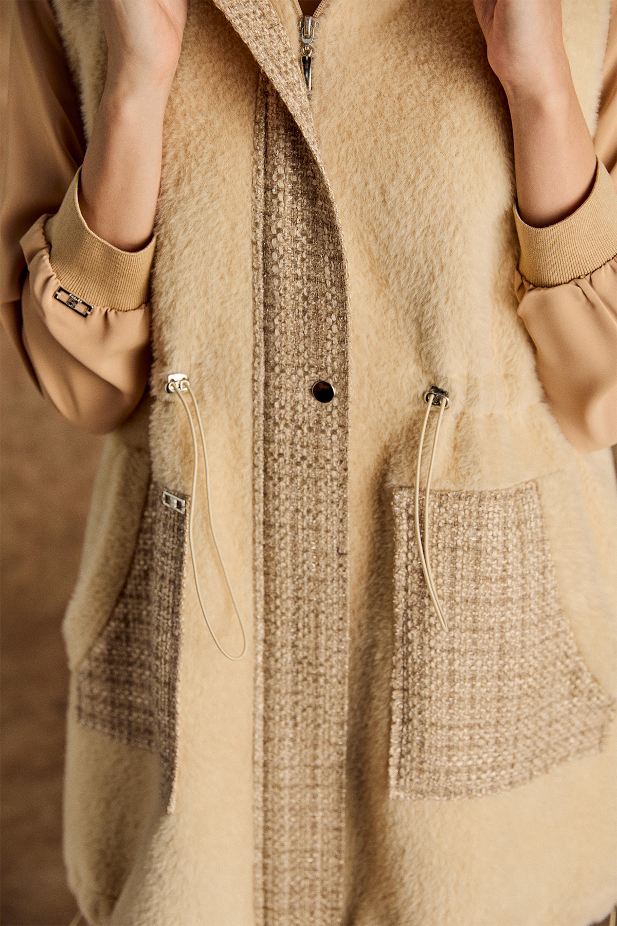 Tüvit Kombinli Stoperli Suni Kürk Yelek