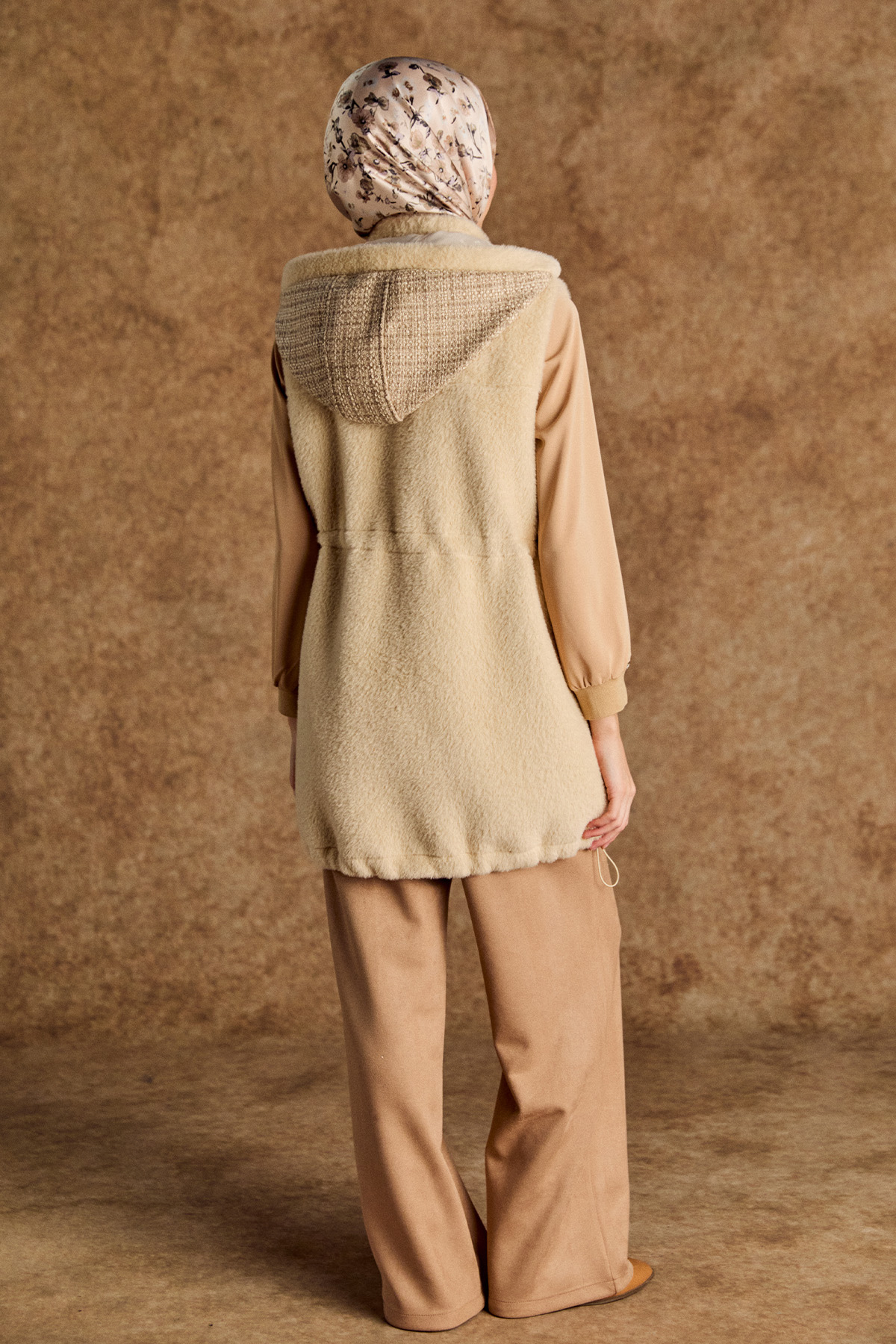 Tüvit Kombinli Stoperli Suni Kürk Yelek