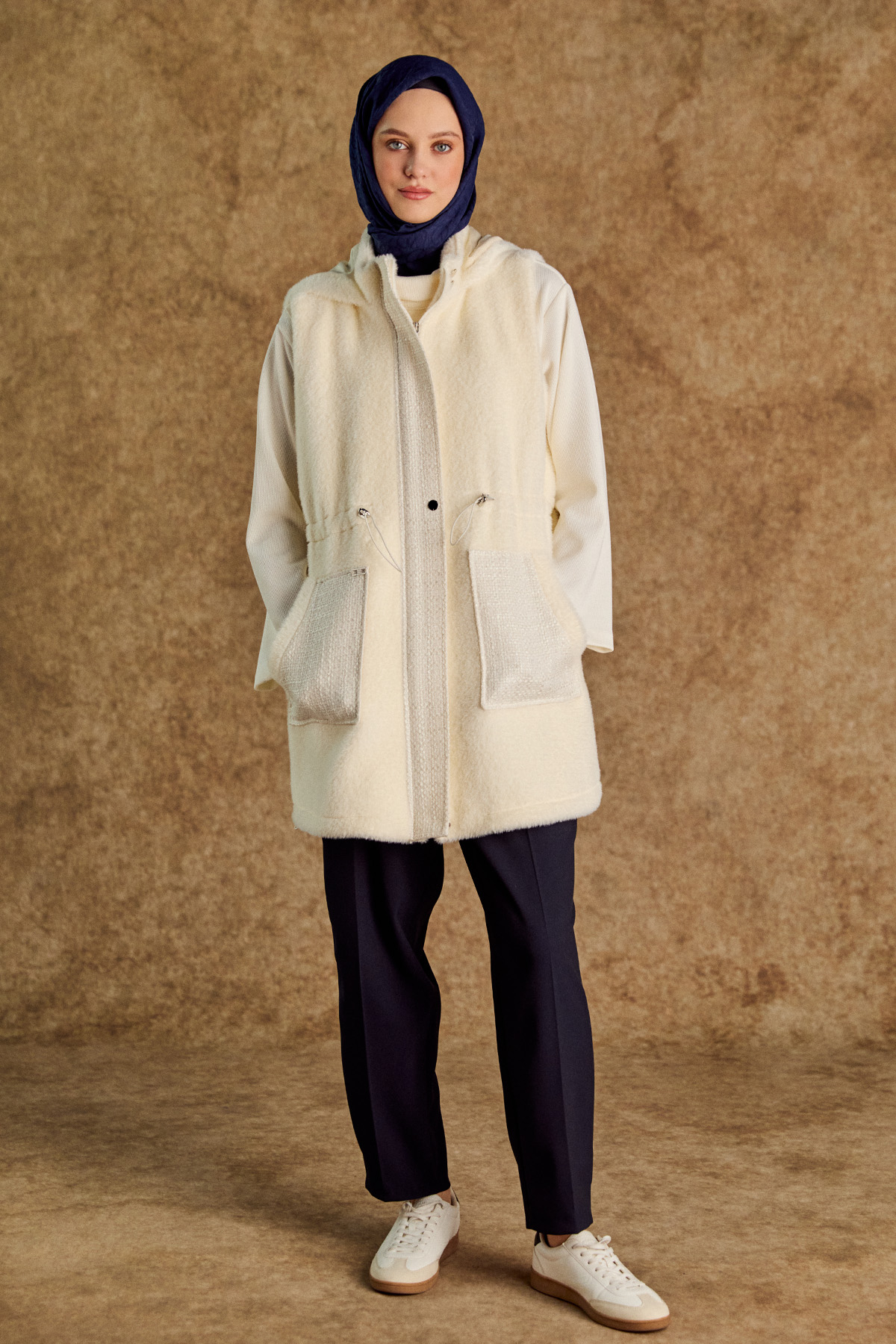 Tüvit Kombinli Stoperli Suni Kürk Yelek