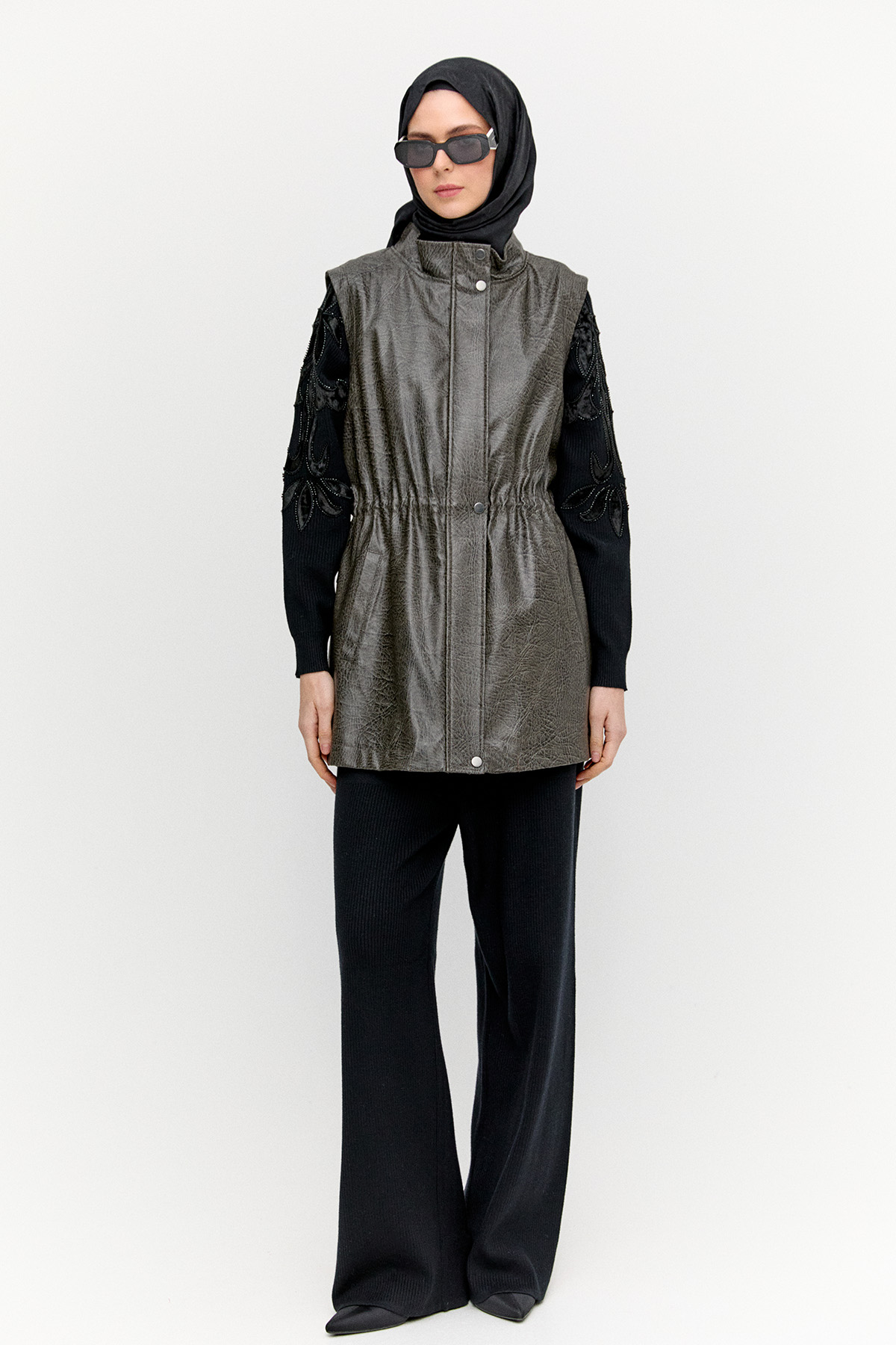 Croco Suni Deri Yelek, Tesettür Giyim