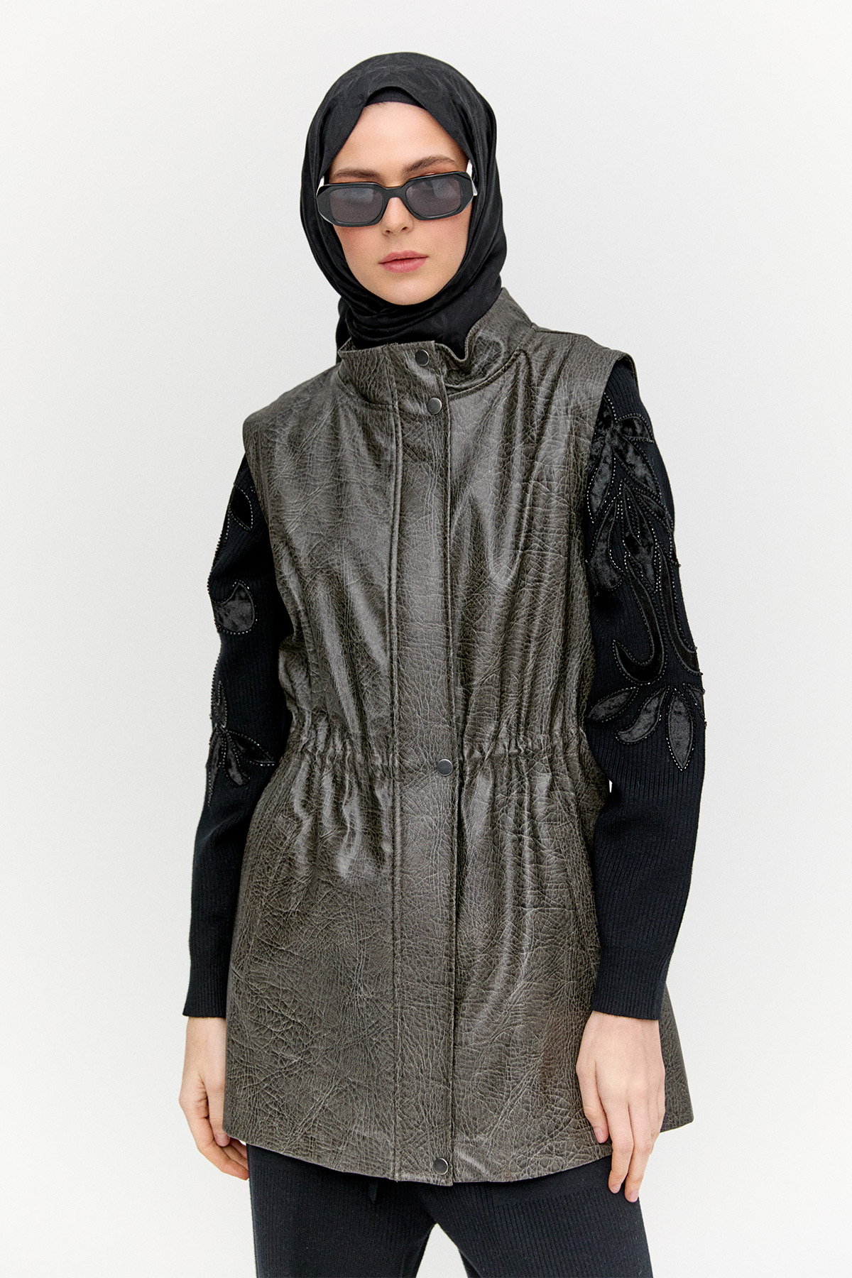 Croco Suni Deri Yelek, Tesettür Giyim