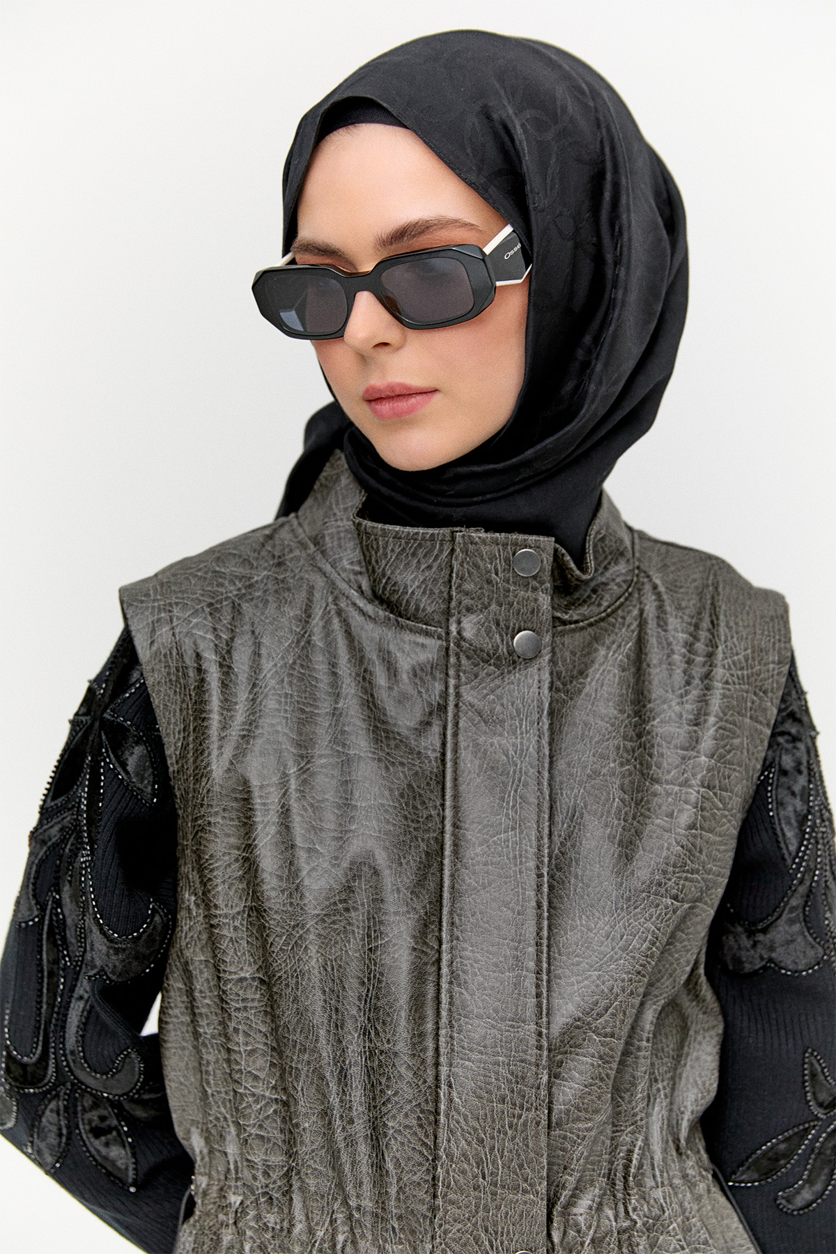 Croco Suni Deri Yelek, Tesettür Giyim