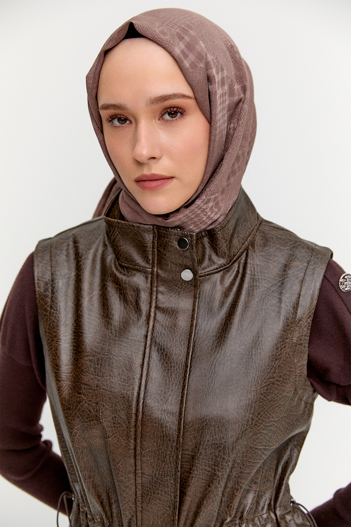 Croco Suni Deri Yelek, Tesettür Giyim