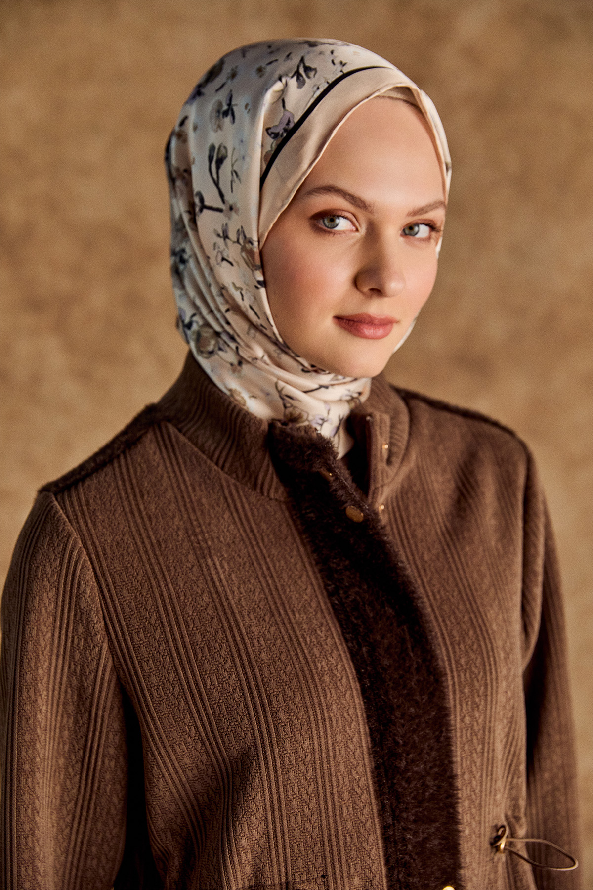 Suni Kürk Kombinli Stoperli Şardonlu Kap