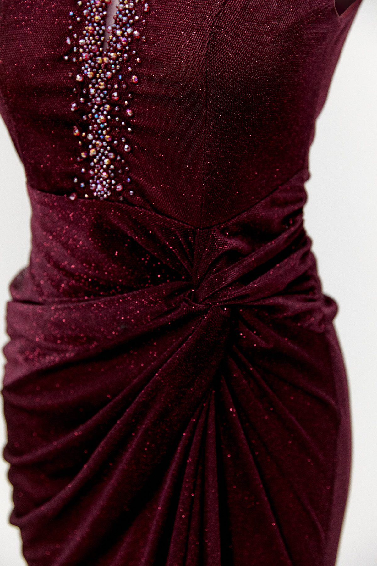 Işıltılı Taş Detaylı Abiye Elbise, Tesettür Giyim