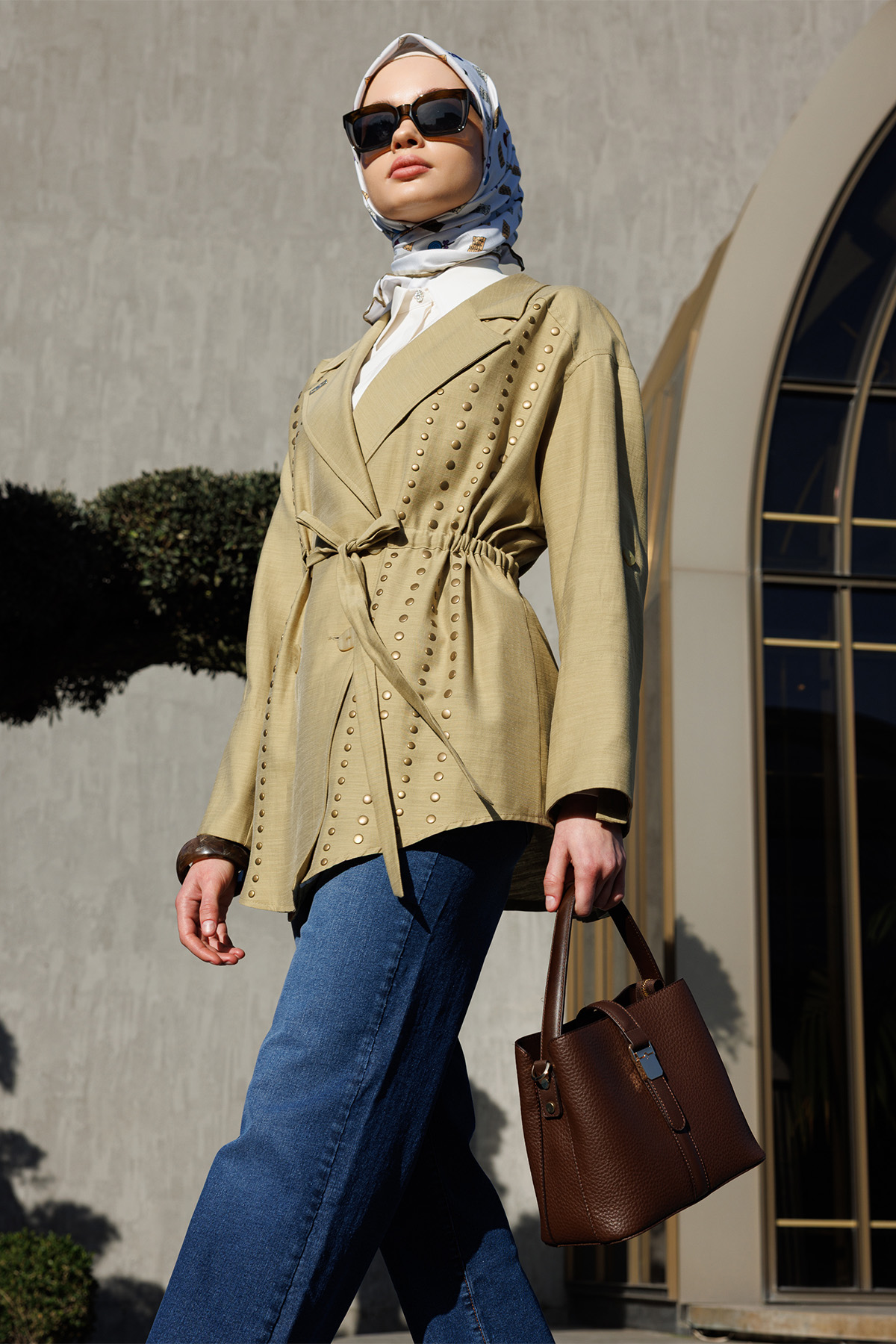 Metal Aksesuarlı Ceket, Tesettür Giyim