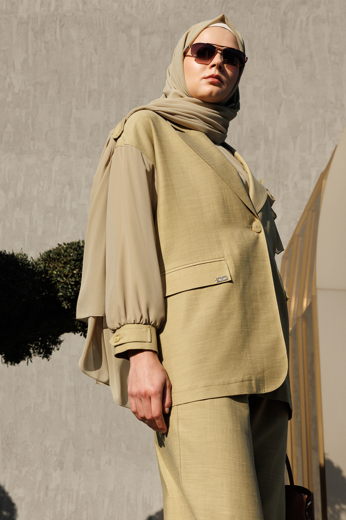 Şifon Kollu Ceket, Tesettür Giyim