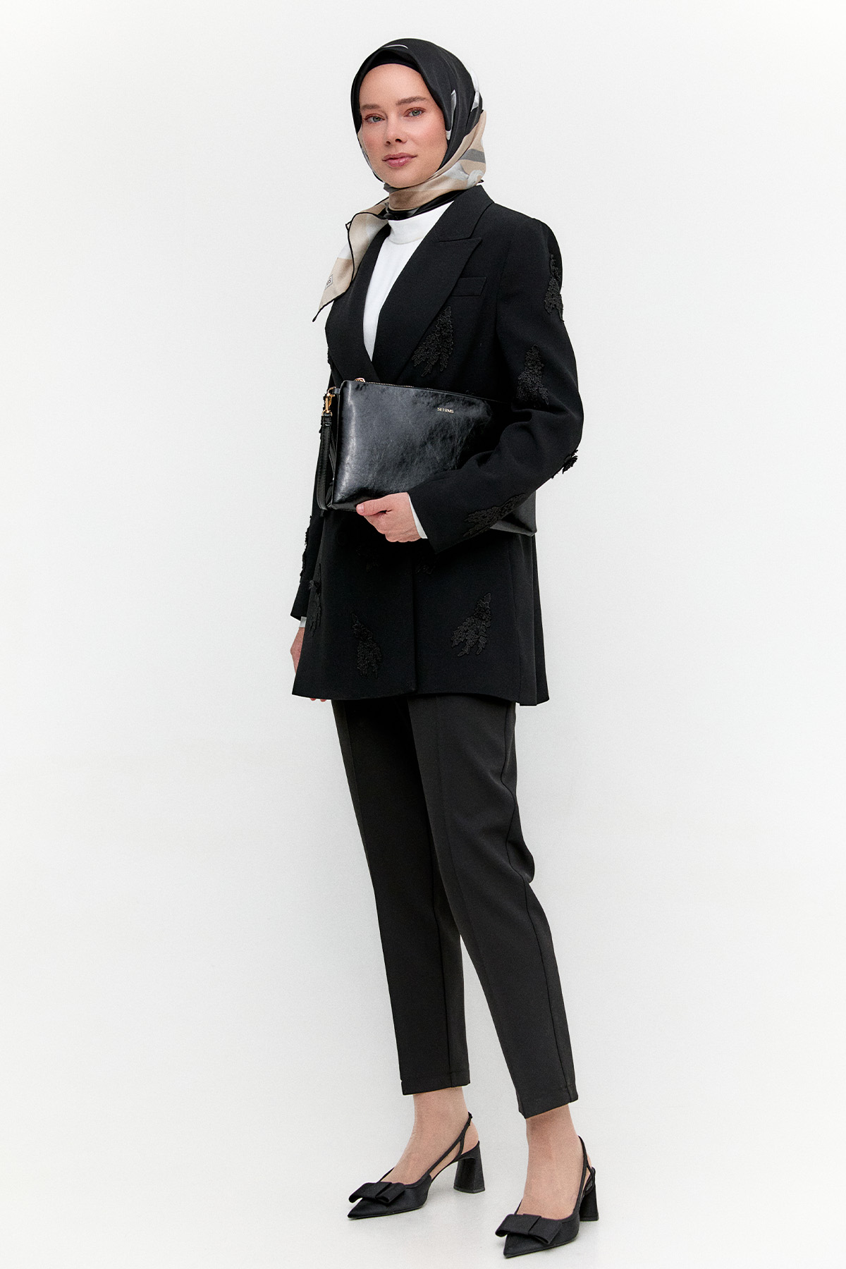 Uzun Zincir Askılı Clutch Çanta, Tesettür Giyim