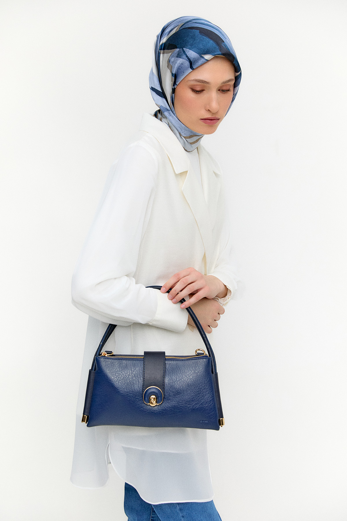 Üç Bölmeli Deri Askılı Çanta, Tesettür Giyim