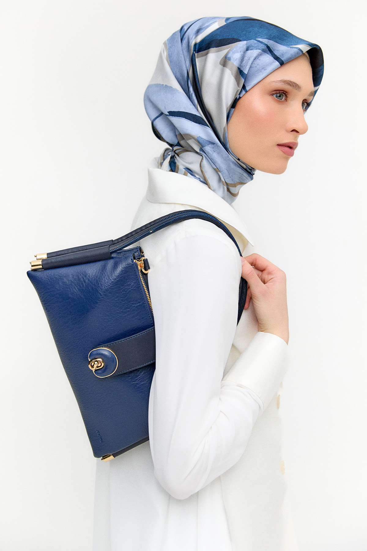 Üç Bölmeli Deri Askılı Çanta, Tesettür Giyim