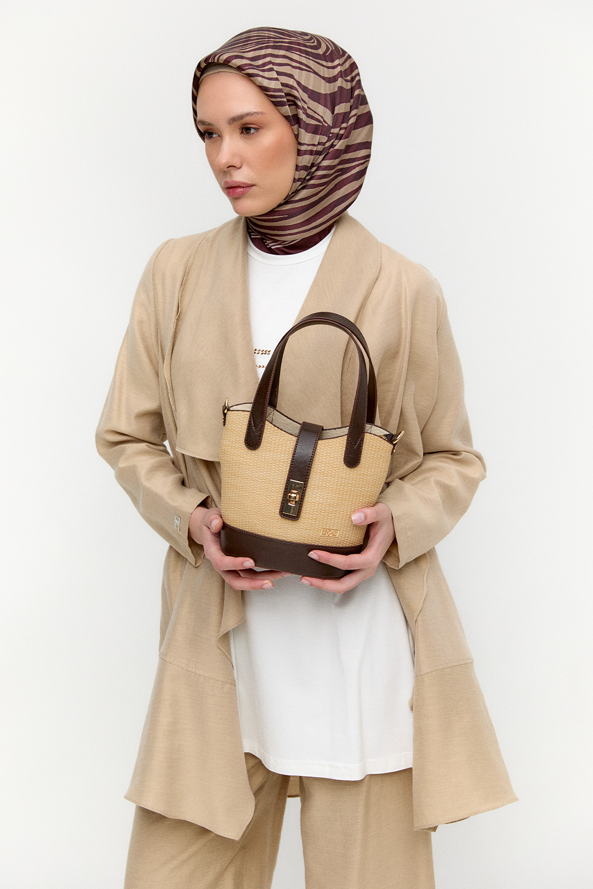 Üç Bölmeli Askılı Çanta, Tesettür Giyim