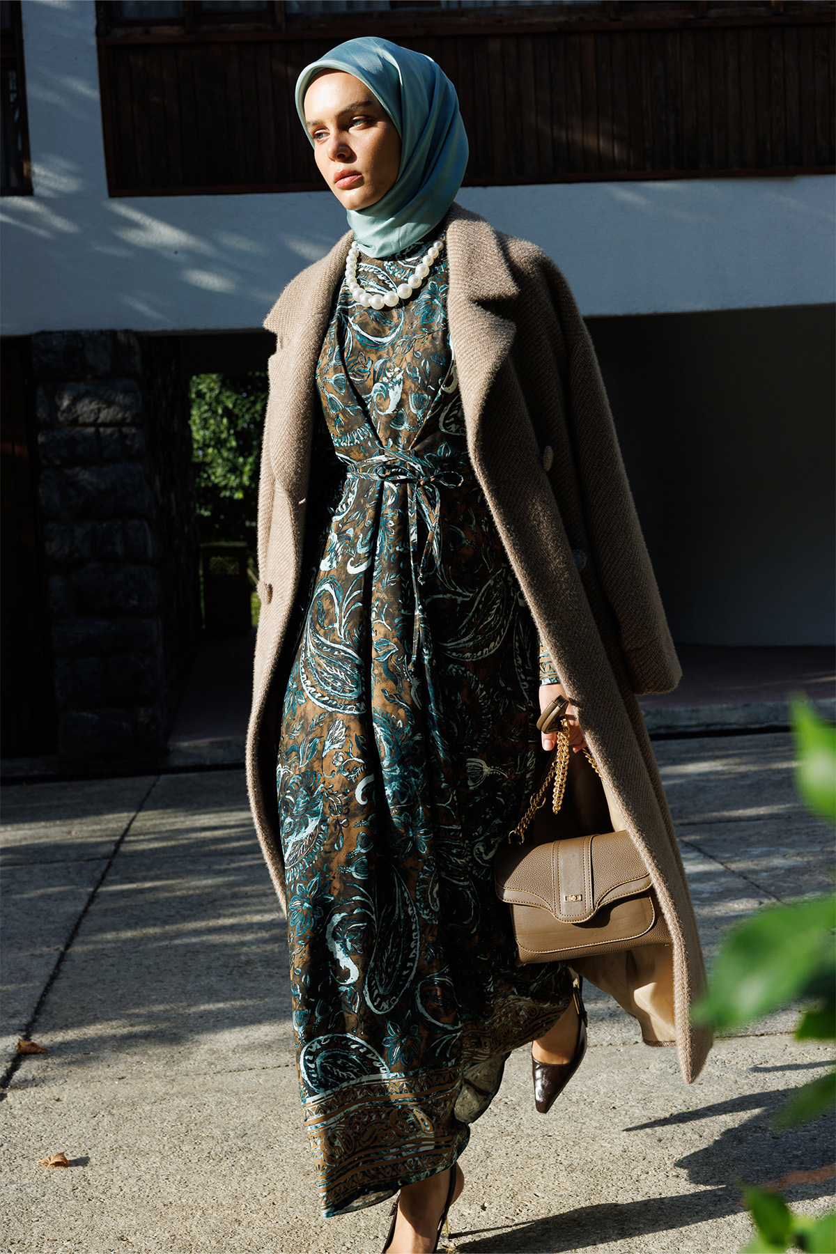 Etnik Desenli Elbise, Tesettür Giyim