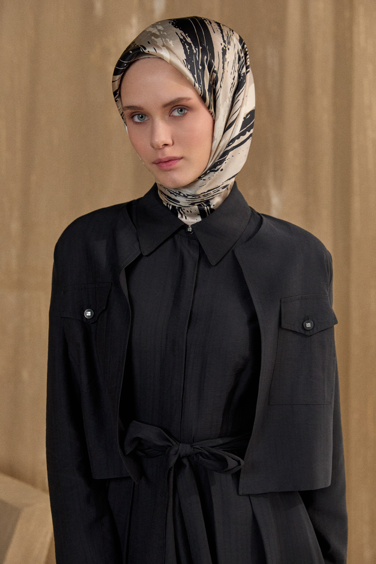 Kuşaklı Ceketli Elbise, Tesettür Giyim