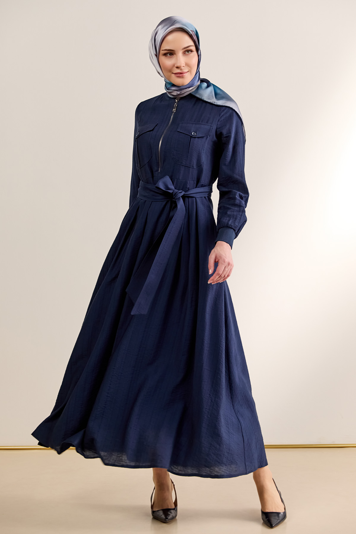 Fermuarlı Bomber Elbise, Tesettür Giyim