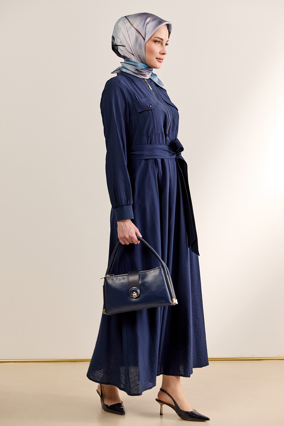 Fermuarlı Bomber Elbise, Tesettür Giyim