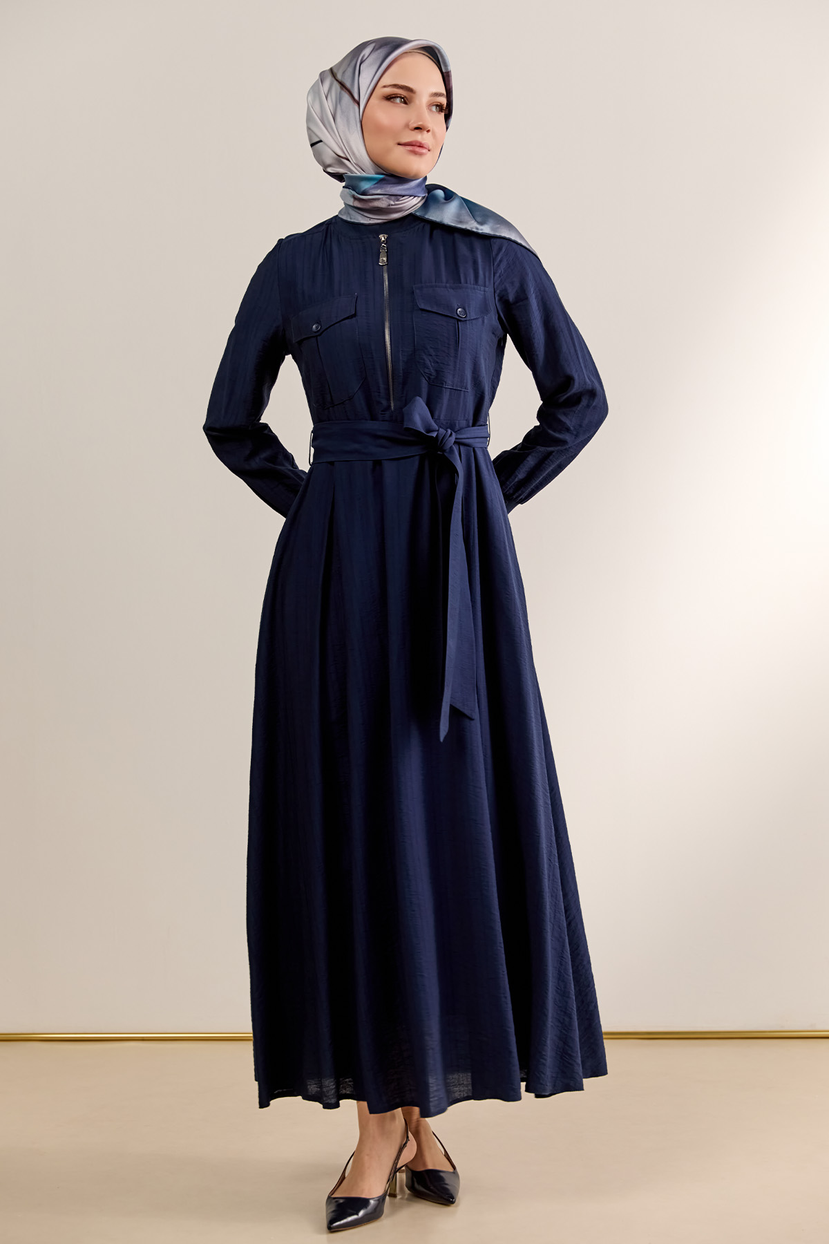 Fermuarlı Bomber Elbise, Tesettür Giyim