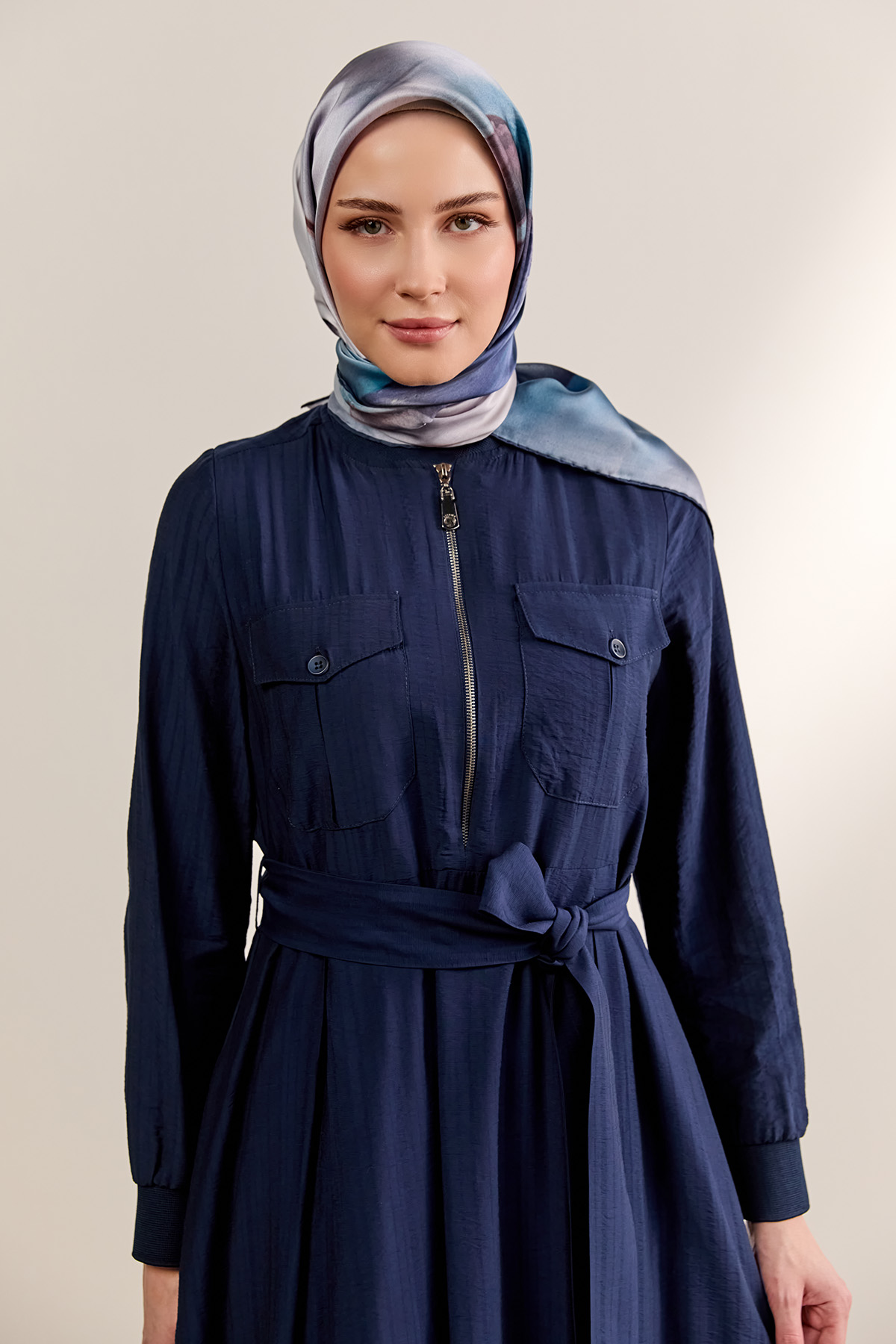 Fermuarlı Bomber Elbise, Tesettür Giyim