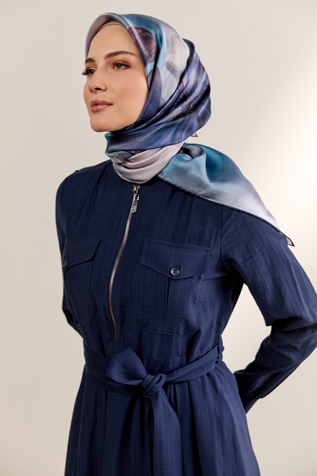 Fermuarlı Bomber Elbise, Tesettür Giyim