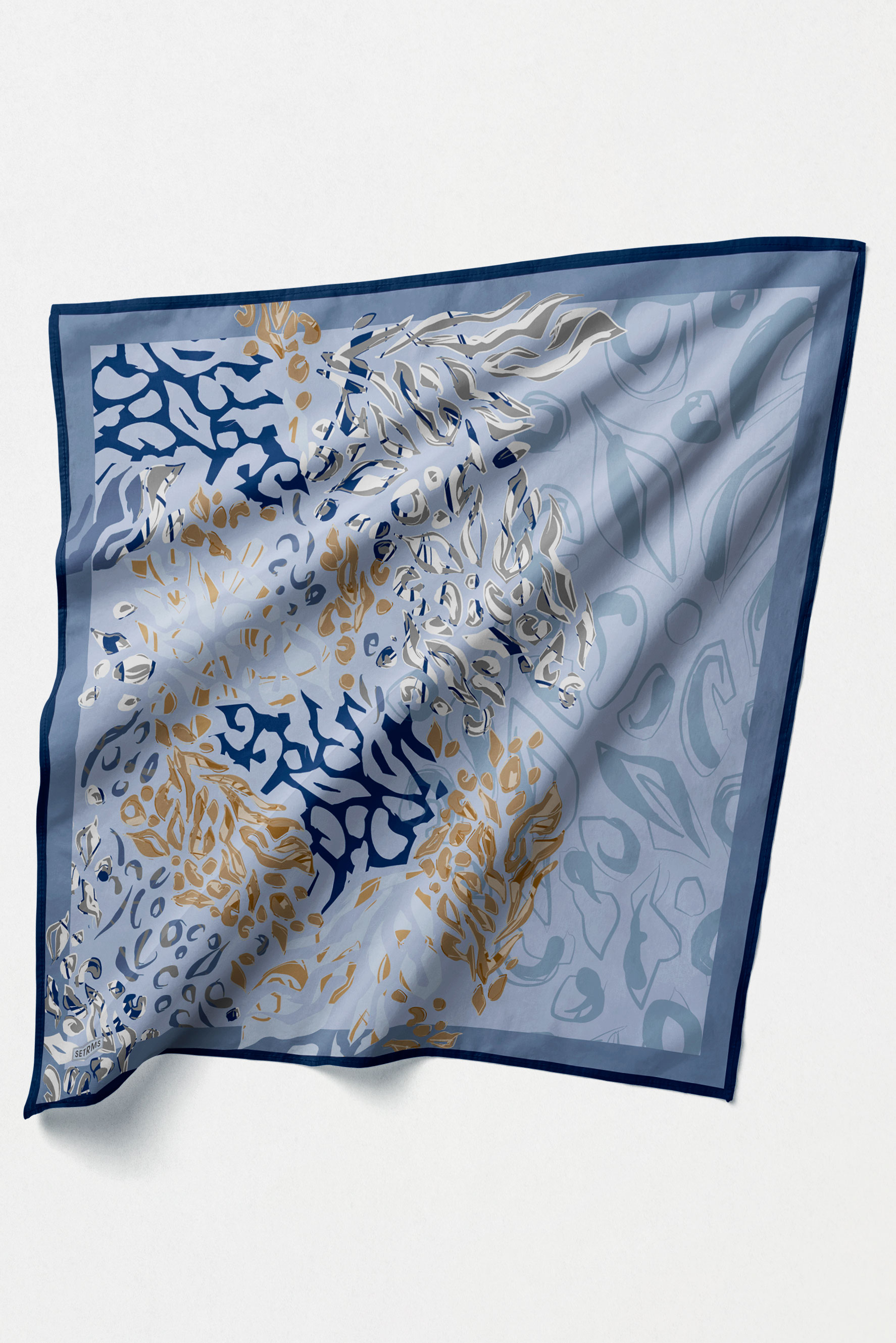 Leopar Desenli Twill İpek Eşarp, Tesettür Giyim
